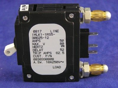 AIRPAX 50 AMP DC CIRCUIT BREAKER IMLK1 1RS5 30625 12  