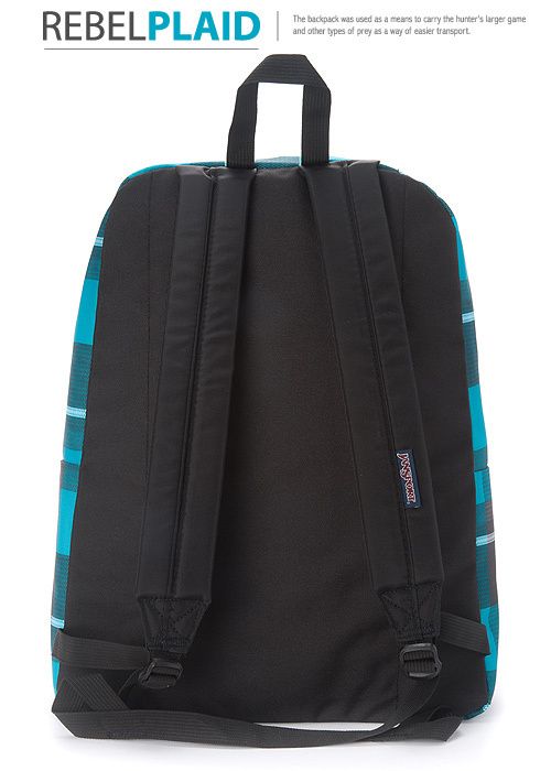 Jansport SUPER BREAK Backpack Gray Blue White Lattice JS 43501J9BX 