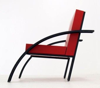 Aldo Rossi Parigi Chair Red and Black  