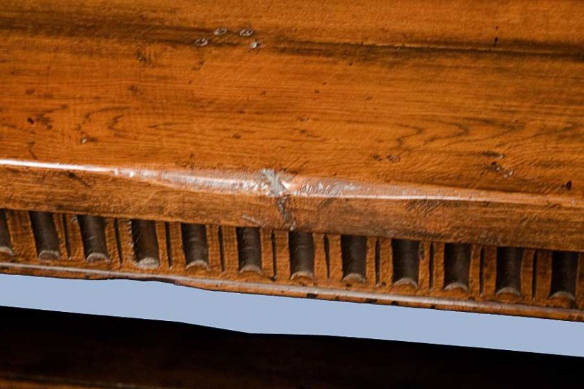 Rustic Heavily Distressed Oak Refectory Dining Table  