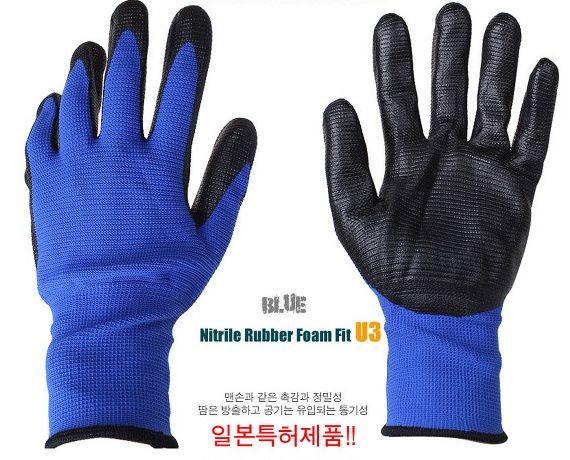 Nitrile Rubber coated palm work gloves(Available Electrostatic Touch 