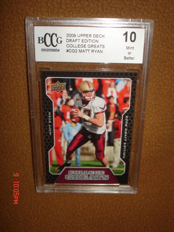 Matt Ryan 2008 Upper Deck Draft Edition R/C BCCG 10  