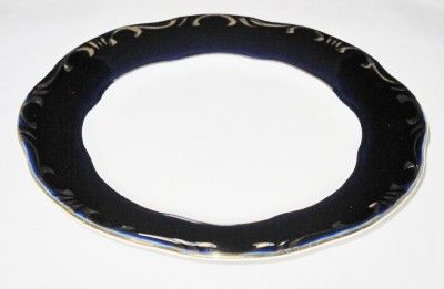 Zsolnay POMPADOUR III Bread Plate, Hungary Cobalt  