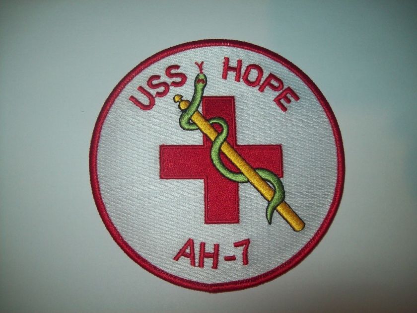 AH 7 USS HOPE Hospital Ship Military PATCH  