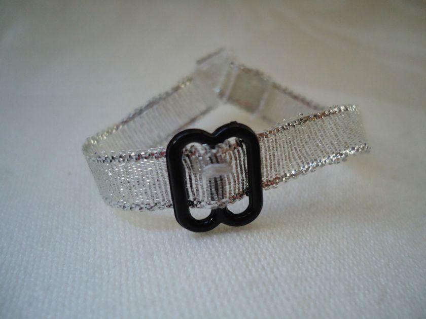 BARBIE SILVER BELT BLACK BUCKLE  