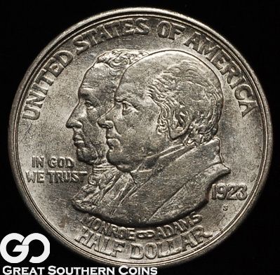 1923 S Monroe Commemorative Half Dollar CHOICE UNCIRCULATED  