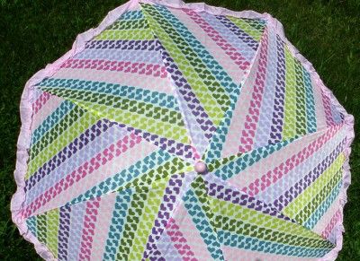 Pastel HEART Rain Sun 34 Arc KIDS Umbrella NEW Ruffle  