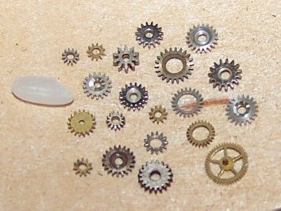 20 Tiny Small Variety STEAMPUNK GEARS Cogs ONLY Mixed Lot Watch Parts 