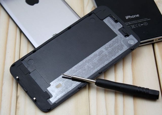 Beveled Metal Replacement Back Cover housing battery door For iPhone 4 