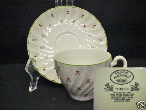 LAURA ASHLEY / JOHNSON BROS. THISTLE CUP & SAUCER  