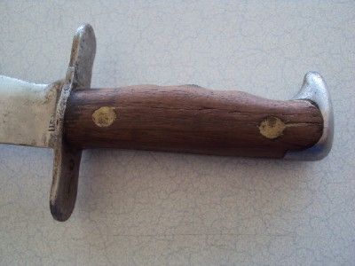 1918 WWI US Arm Military Plumb Bolo Knife Trench Knife  