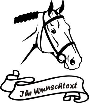 Aufkleber Pferd Pferde mit Schriftzug Pferdeanhänger  