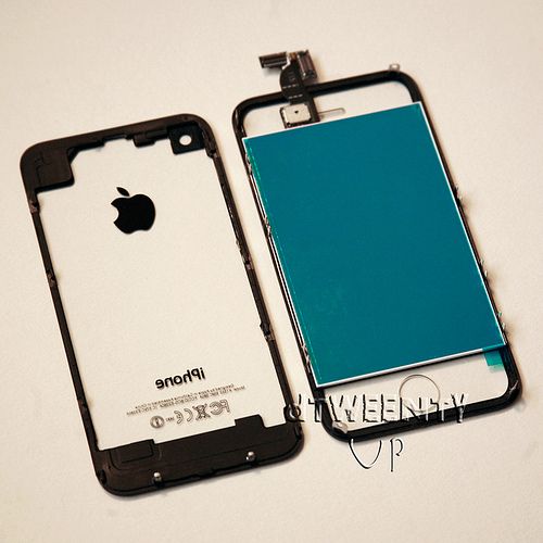   of black clear screen lcd retina display and battery door for iphone