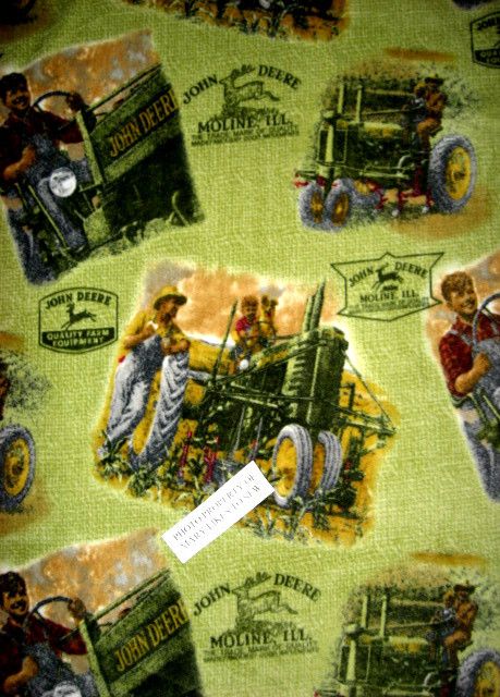 Fleece Blanket John Deere Tractor Farm Toddler boy Dad  