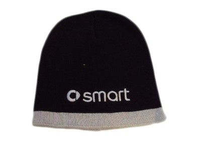 SMART CAR BLACK BEANIE SKI HAT CAP TOQUE NEW LOOK  