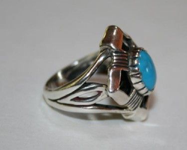   CAROLYN POLLACK 925 Sterling Onyx Turquoise Ring Size 6 Tempting Teals