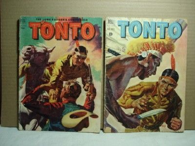 LOT 2 DELL GOLDEN AGE TONTO COMICS #2 6 NR  