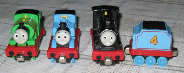 Thomas Train DIECAST Take Along Lot of 4 Percy, Thomas, Douglas, Coal 