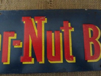 Vintage Butter Nut Bread Sign  Antique Old Metal General Store Signs 