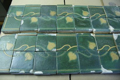   & CRAFTS POTTERY GRUEBY TILE FOR FIREPLACE OLD CALIFORNIA ART  