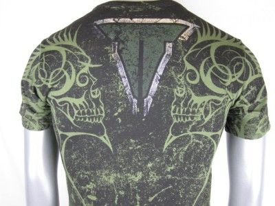 THROWDOWN BRAHMA MMA SHIRT MILITARY GREEN XL  