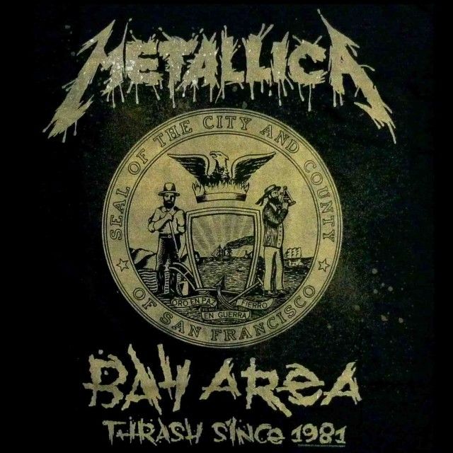 METALLICA Bay Area Thrash Crest Official T SHIRT S M L XL T Shirt NEW 