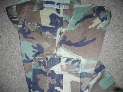 Military BDU Pants Camo Cargo Trousers Large Short 317  