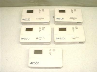 Lot   5 Used PECO Thermostats TA168 100 and TB158 100  