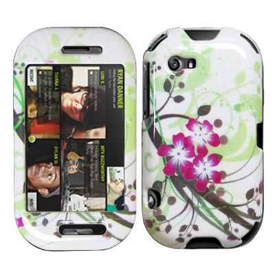 Sharp Kin 2 Two GREEN LILY Faceplate Protector Snap On Cellphone Cover 