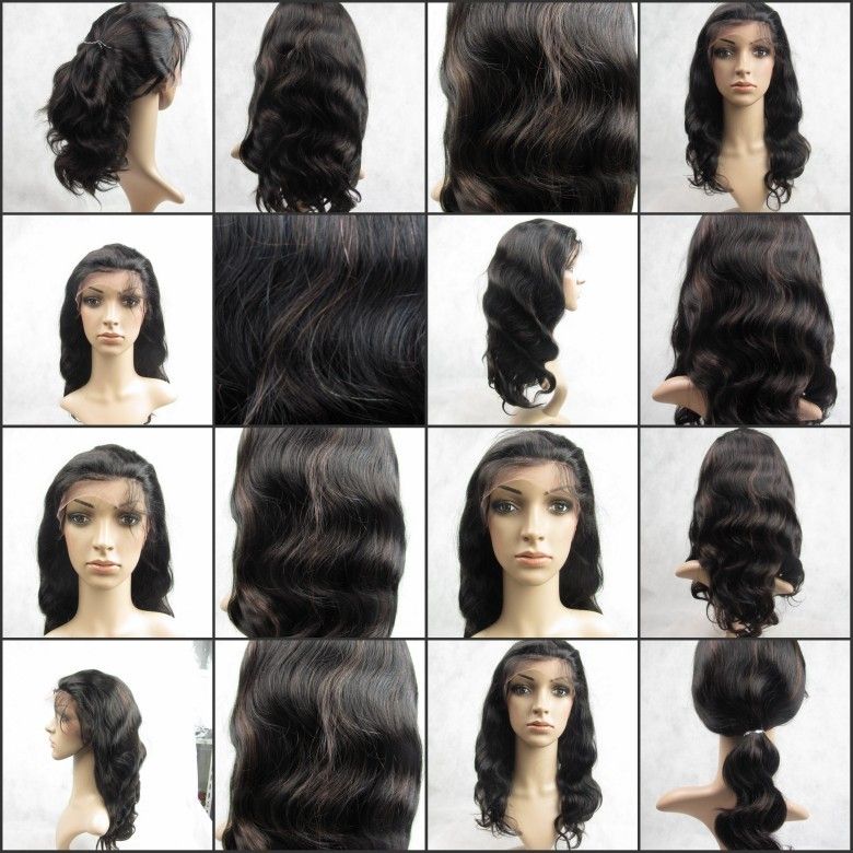 1b/33 India Remy Human Hair Lace Wigs Body Wave PERFECT  