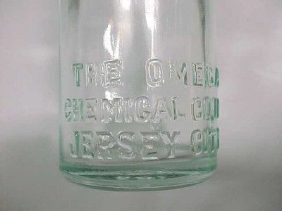 Old Omega Oil ITS GREEN Chemical Co. Bottle Jersey City  