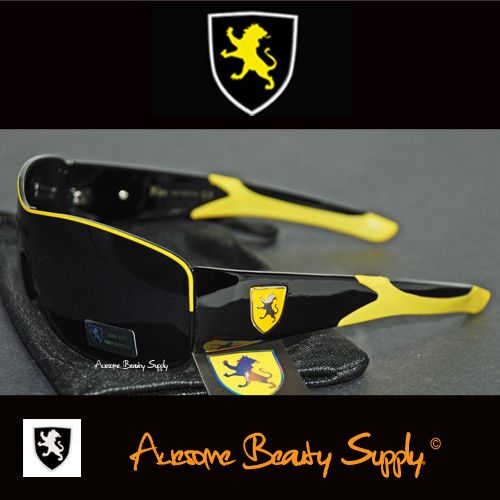 SPORTY SHIELD DESIGN FULL RIMMED BIKER SHADES MENS SUNGLASSES 6 COLOR 