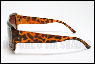   80s Retro Flat Top Sunglasses Squared Men and Women TORTOISE  