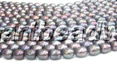 wholesale 10 11mm black rice shape freshwater pearl bea  