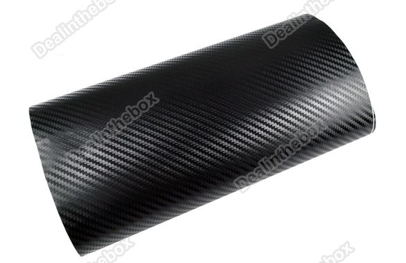 3D Diagonal Carbon Fiber Vinyl Film Sheet 24 x 60/12 x 48 BL Twill 