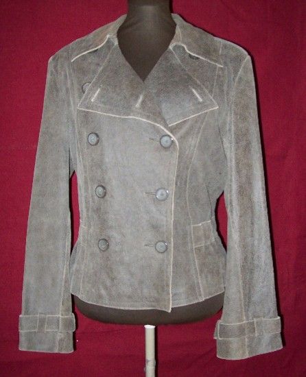 EXPRESS DESIGNER DOUBLE BREASTED LEATHER JACKET SZ 14  