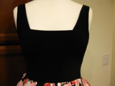 AUTH New Alice + Olivia Coco Sleeveless Floral Print Full Skirt Dress 