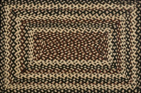 Rectangle Braided Jute Rug, 8 x 10, 16 colors available  