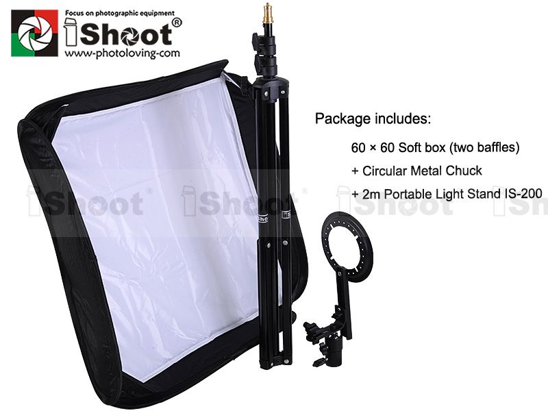 24 Flash Softbox Diffuser（2 cloth）+Light Stand f Nikon  