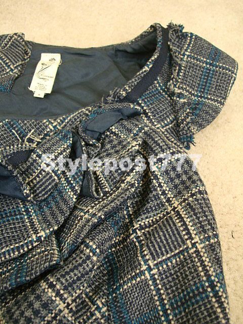 NWOT Anthropologie Floreat Ruffled Plaid Dress 2/10/12/14  