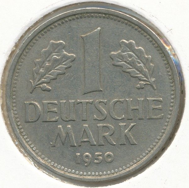 GERMANY, Federal Republic   1950 G, 1 Mark   KM# 110  