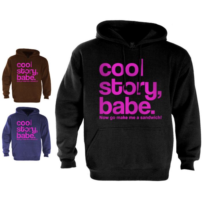 Cool Story Babe Hoodie jersey Shore bro Sandwich Tell it Again 