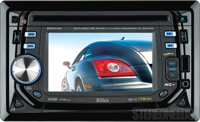 BOSS AUDIO BV9150 2 DOUBLE DIN DVD/CD/USB/iPOD PLAYER 4.5 TOUCHSCREEN 