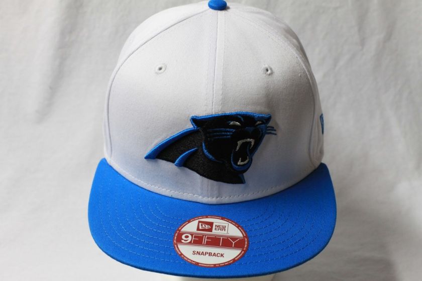 CAROLINA PANTHERS NFL NEW ERA 9FIFTY STRUCTURED SNAPBACK HAT CAP WHITE 