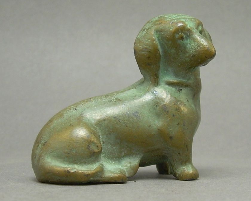 Bronze Metal Dachshund Dog Figurine Resembles SRG  