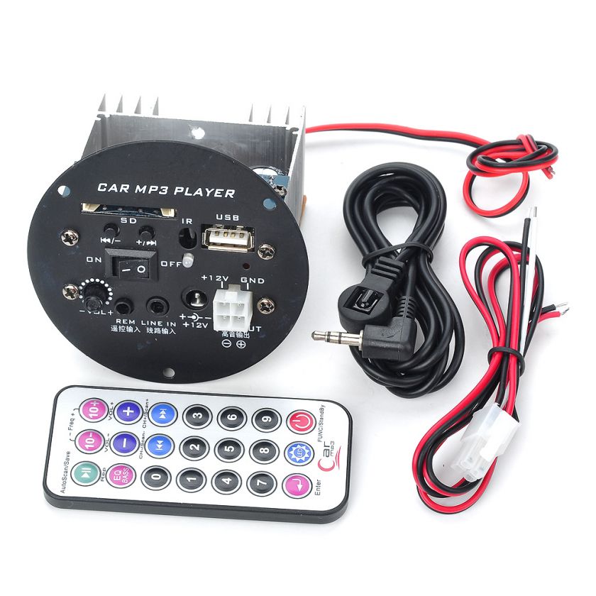 Car  Player Module with Remote Controller USB SD (DC 12V)  