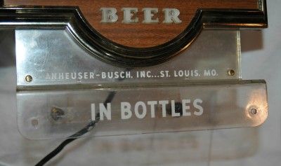 Vintage Beer Sign Budweiser Cash Register Top Excellent and Rare 