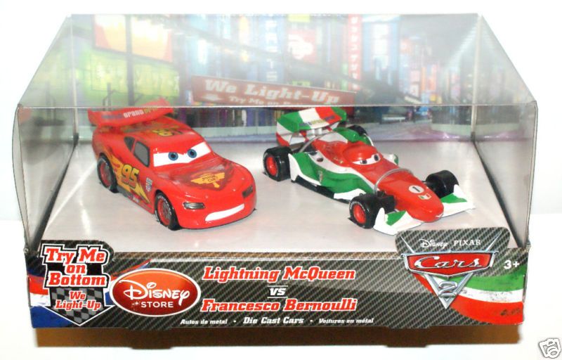  CARS 2 McQUEEN vs FRANCESCO LIGHT UP NEW  