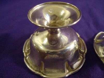 MATCHING PAIR OF VINTAGE STERLING SILVER SALT CELLARS  