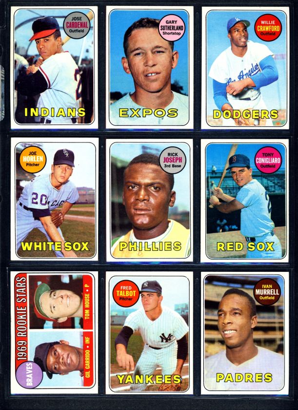 1969 Topps Baseball Complete Set ☻HI GRADE☻ PSA 7 & 8 stars and 